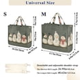 thumbnail image 2 of FORMRS Womens Corduroy Tote Bag Crossbody Shoulder Handbag with Pocket, Gray Snowmen, 2 of 7