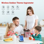TempPro TP65W Indoor Outdoor Thermometer Digital Wireless Hygrometer Temperature Humidity Monitor with Touchscreen and Backlight (Formerly ThermoPro)