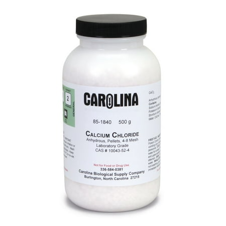 Calcium Chloride, Anhydrous, Pellets, 4 To 8 Mesh, Laboratory Grade, 500 G