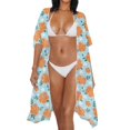 thumbnail image 3 of HELLHERO Tropical Hibiscus Floral Kimono Cover Up - Lightweight Breathable Beachwear for Women | Perfect for Summer Vacation, Poolside & Beach Trips, 3 of 6