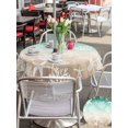 thumbnail image 5 of Outdoor Tablecloth with Umbrella Hole for Patio/Picnic/Party/Camping, Green Ombre Coastal Waterproof Table Cloth Round Cover Washable, Sea Nautical Summer Beach Starfish Coral (Dia 60"), 5 of 8