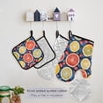 thumbnail image 5 of Grapefruit Orange Lemon Berry 5 Pcs Kitchen Set Heat Resistant Oven Mitts and Non-Slip Pot Holders with Adjustable Cooking Apron, 5 of 6