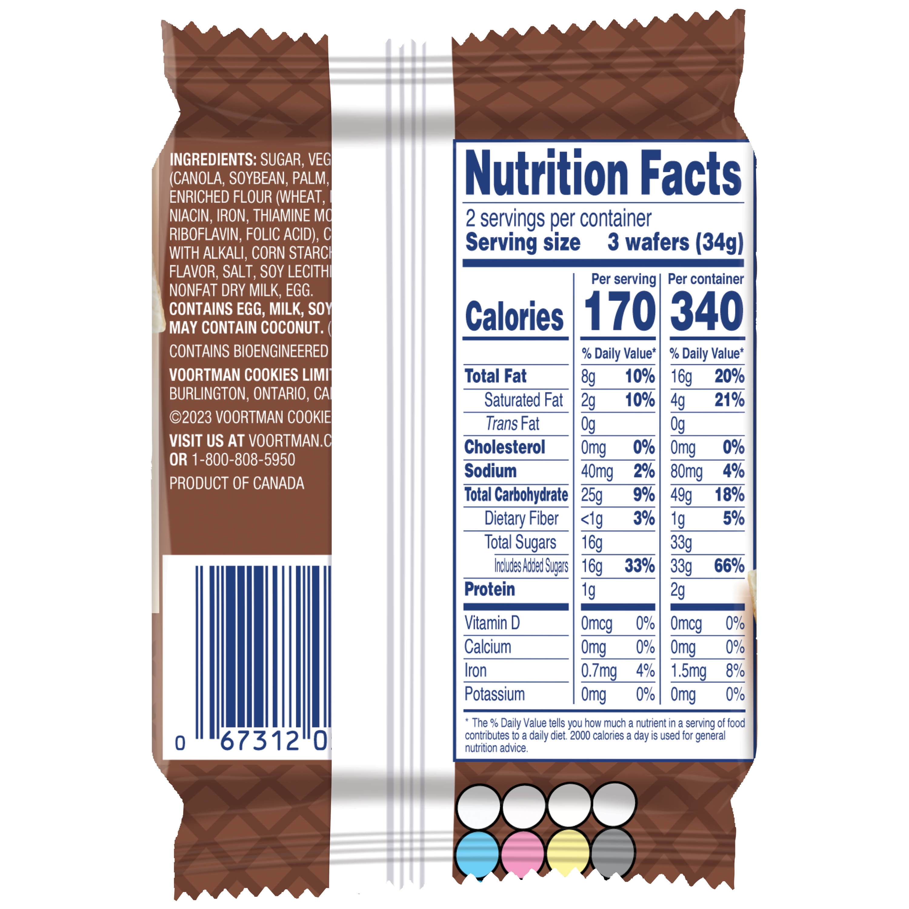 Voortman Chocolate Wafer 2.4 oz.
