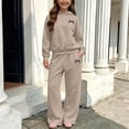 thumbnail image 6 of LWFFDAW 2 Piece Sweatsuit Sets for Girls 5-15 Years Long Sleeve Hoodies Sweatpants and Joggers Pants Fall Tracksuit Sets with Pockets, 6 of 7