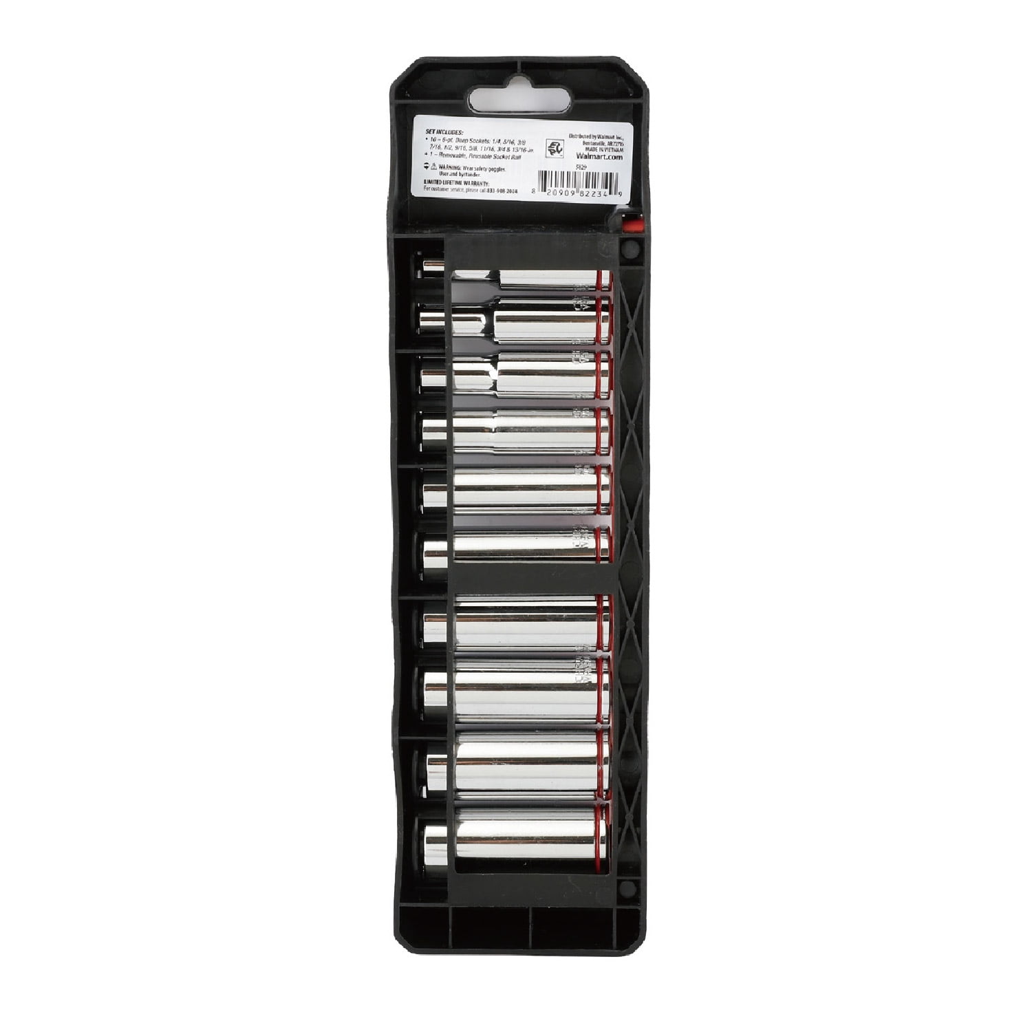 Hyper Tough 11-Piece 3/8-inch Drive Deep Socket Set (SAE)