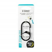 Nite Ize G-Series Stainless Steel Black Dual Chamber Carabiner
