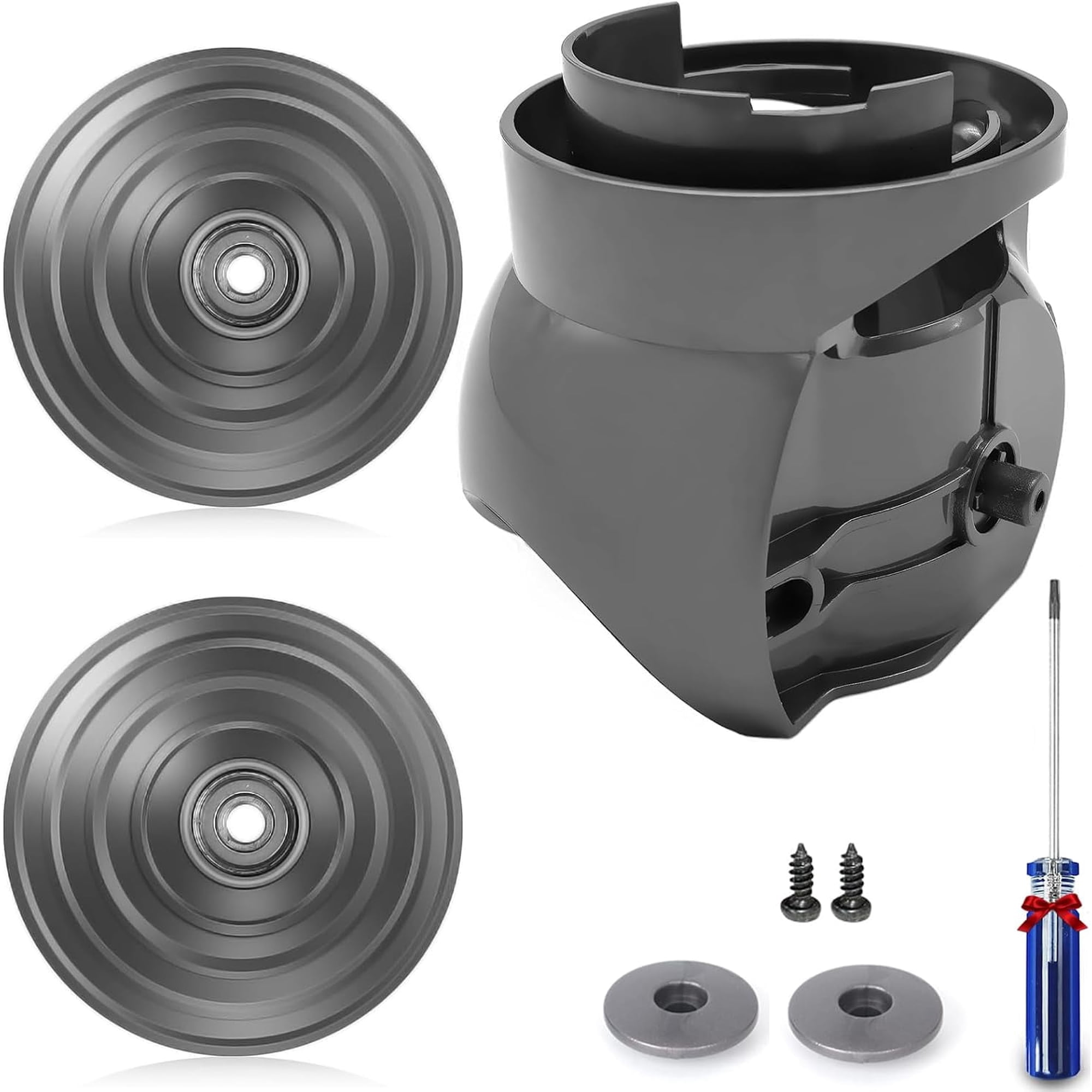 V-Ball Replacement Wheels for Dy*son V6 V7 V8 V10 V12 DC58 DC59 DC62 DC72 DC74 SV10 SSV12 SV20, Accessories for Direct Drive Cleaning Head 35W 50W, 2 wheels 2 screws 2 fasteners screwdriver