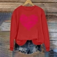 thumbnail image 5 of WTXUE Valentine's Day Tops Women Love Heart Printed Sweatshirts Graphic Oversized Sweatshirt Long Sleeve Sweatshirt Sweatshirts Trendy Comfy Sweatshirts Fashion Sweatshirts Hot Pink M, 5 of 5