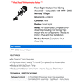 thumbnail image 2 of Front Right Strut and Coil Spring Assembly - Compatible with 1999 - 2002 Mercury Villager 2000 2001, 2 of 2