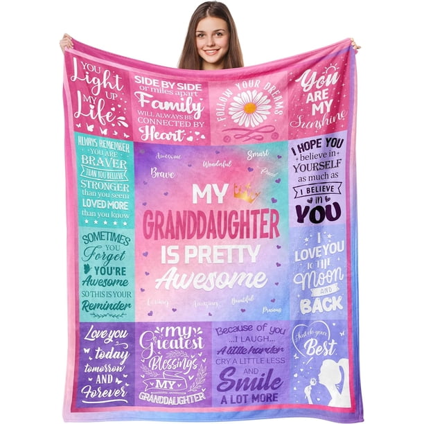 LHSHID Bonus Daughter Gifts Blanket Gift for Bonus Daughter Stepdaughter Gifts from Stepmom Bonus Daughter Gifts from Stepmom Bonus Daughter Birthday Gifts for Stepdaughter Throw Blanket 30x40in