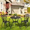 thumbnail image 2 of 3-Piece Outdoor Cast Aluminum Terrace Tavern -2-Piece Terrace Table and Chair Set with Umbrella Hole, Ideal for Courtyard, Garden, Balcony, Pool, 2 of 8