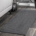 thumbnail image 3 of nuLOOM Wynn Braided Indoor/Outdoor Charcoal 2' 6" x 8' Casual Runner Rug, 3 of 5