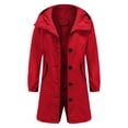thumbnail image 4 of Womens Jackets Long Hooded Coat Plus Size Windbreaker Elegant Ladies Comfortable Loose Trench Coats Womens Rain Coats Ski Jackets Women Cheer Jackets for Women Rain Jacket Fitted Wind Women Hooded, 4 of 5