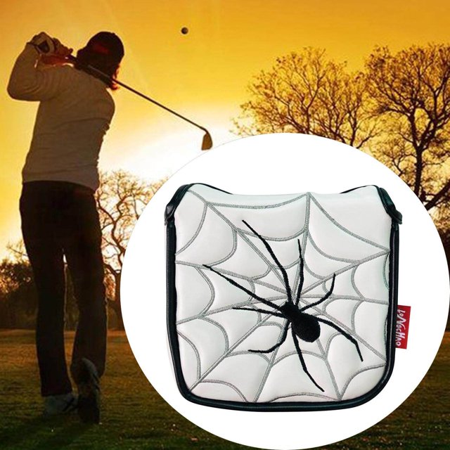VONKY Universal Golf Maillet Putter Cover Square Tête Magnétique Fermeture Garde Araignée Blanc