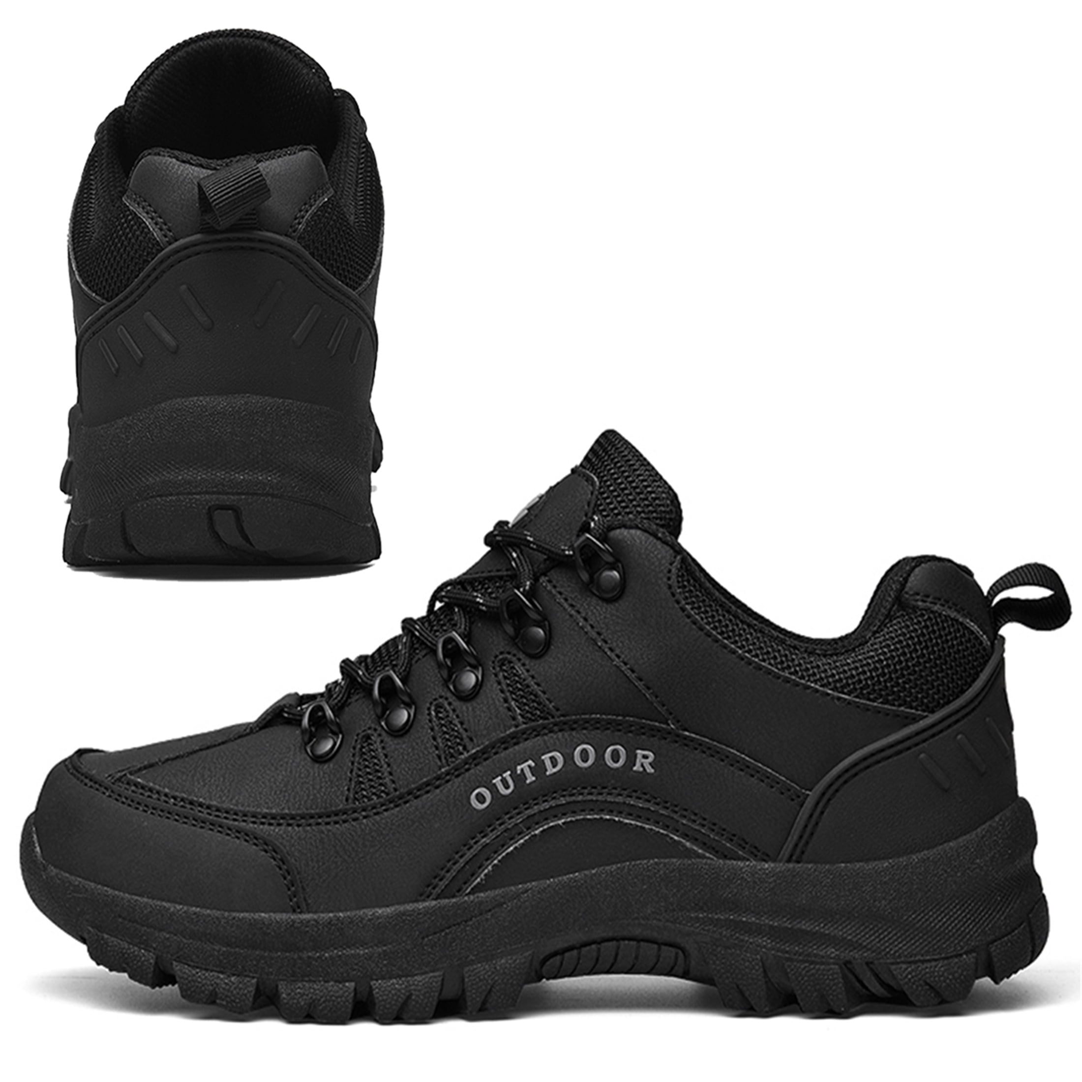 LASUDRAA Men's Hiking Shoes Waterproof Non-Slip Low-Up Sport Shoes Comfortable Outdoor Sneakers