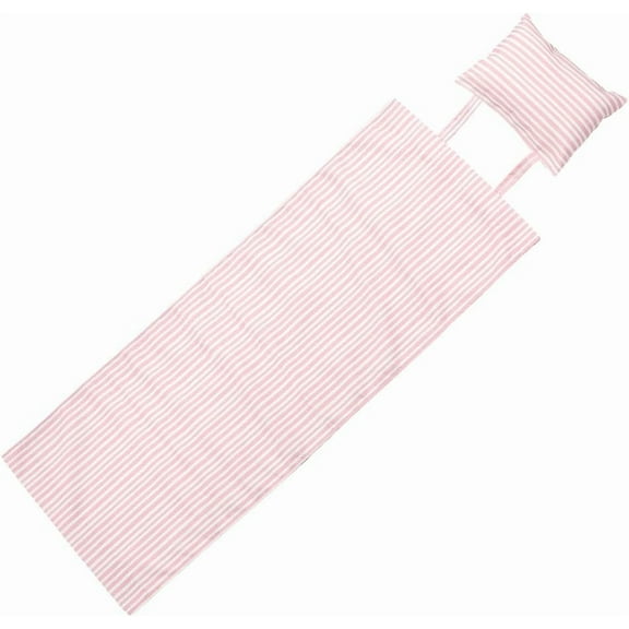 55.5x16.9 Inch Beach Sling Chair Canvas Pink White Stripes Replacement Deck Chairs Cloth Fabric Folding Lounge Chair Cover Canvas for Sunbathing Garden Courtyard Patio Outdoor