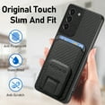 thumbnail image 5 of Allytech Card Holder Back Cover Case for Samsung Galaxy S20 FE 5G/ S20 Lite, PU Leather TPU Hybrid Kickstand Anti-Scratch Shockproof Slim Vintage Phone Case for Galaxy S20 FE/S20 Lite, Black, 5 of 8