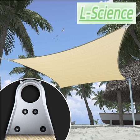 Rectangle Super Ring Sun Shade Sail Canopy Awning Commerical Grade  Reinforced Corners  Edges & 260 GSM Permeable Fabric
