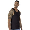 thumbnail image 3 of Mens 100% Cotton Yoga Tank Top Shirt, Medium Midnight Navy, 3 of 5