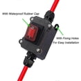 thumbnail image 3 of DC12V Inline Wire Switch DC12-24V DPST Dual Side Wiring Switch 25A IP67 with on/Off Quick Connect/Di, 3 of 5
