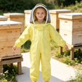 thumbnail image 2 of SNKSDGM Kids Full Body Beekeeping Suit with Mesh , Zip Up Multi Pocket Protective Coverall for 7-12 Years Old YE1 7-9Years, 2 of 9