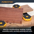 thumbnail image 3 of POWERTEC 4PK Bench Dog Positing Puck - Protect Workpiece from Scratches, Ideal for Sanding, Routing, Finishing & Painting (72216N), 3 of 8
