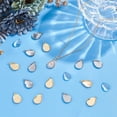 thumbnail image 2 of 1Set DIY Blank Dome 304 Stainless Steel Teardrop Pendants Making Kits Golden & Stainless Steel Color Pendant Cabochon Settings: Tray: 14x9~10mm 17.5x10.5x1.5~1.8mm, 2 of 6