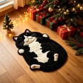thumbnail image 3 of Cute Cat Shaped Plush Area Rug 15.75" x 23.62", Soft Polyester Non-Slip Decorative Floor Mat, Washable Novelty Pet-Themed Carpet for Bedroom Bathroom Entryway Home Decor, 3 of 6