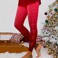 thumbnail image 4 of Zhanying Leggings de Noël pour Femmes Rouges Longueur Cheville Évacuant l'Humidité Tenues d'Hiver pour Femmes 2024 Rouge Melon D\'eau m, 4 of 6