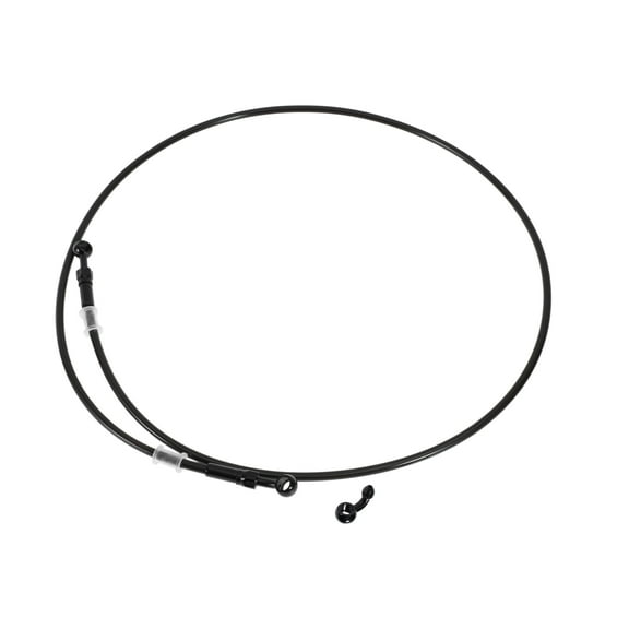 160cm Motorcycle Brake Clutch Oil Hose Line Nylon Stainless Steel Wire Braid PU Motorcycle Hydraulic Brake Line for Motorcycles Dirt Bikes ATV Black