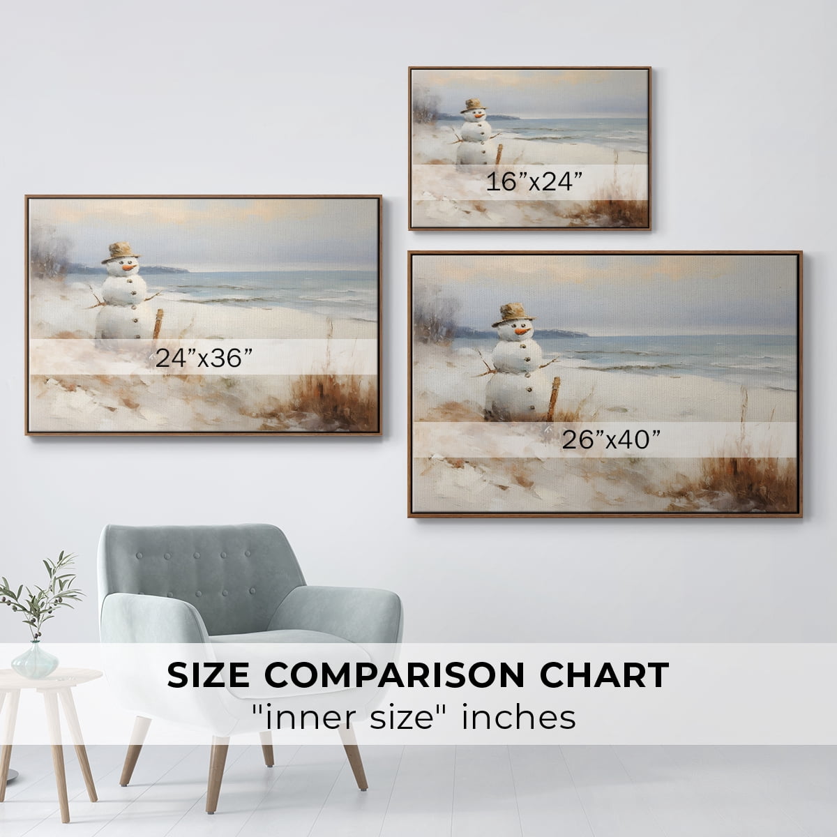 Vintage Landscape-CCXIX By Wexford Home Framed in Walnut Wood Gallery Wrapped Canvas 17 in. x 25 in.