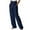 Navy, variant on Lolmot Wide Leg Pants for Women Summer Casual Elastic Drawstring High Waist Loose Comfy Baggy Long Trousers Cotton Linen Pants with Pockets