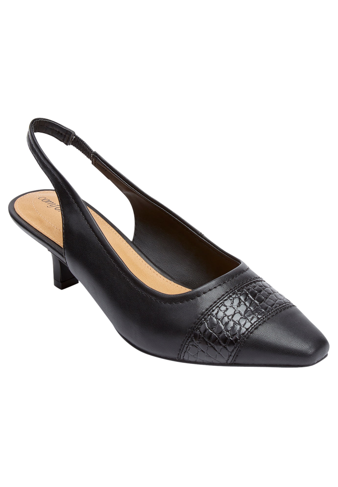 womens wide width slingback shoes