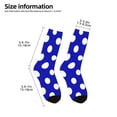 thumbnail image 2 of Naloa Blue And White Polka Dot Kids Socks Unisex Kids and Toddlers' Crew Socks, ,1 Pairs, 2 of 5