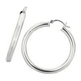 thumbnail image 3 of JewelStop 925 Sterling Silver Hoop Earrings - 35 mm (1.38 Inch.) X 4 mm (0.16 Inch.), 3 of 4