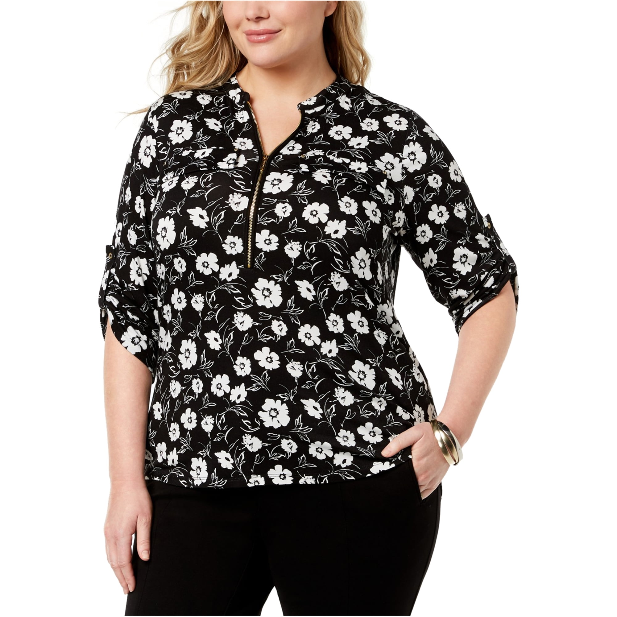 belk plus size tunic tops