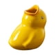 thumbnail image 1 of Portacepillos de dientes de cerámica con forma de pato, organizador de cepillos de dientes portátil para escritorio, adorno de pato Inclinado amarillo, 1 of 9