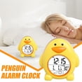thumbnail image 1 of Kids Clocks For Bedrooms Small Desk Clock In Penguin Shape Bedroom Alarm Clock With Perpetual Calendar And Temperature Display For Heavy Sleepers, 1 of 9