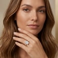 thumbnail image 5 of Rosec Jewels Lab Grown Diamond Solitaire Engagement Ring 3 Carat - E-VS1 Quality - IGI Certified Emerald Cut Diamond Ring, 18K Yellow Gold, US 5.00, 5 of 8
