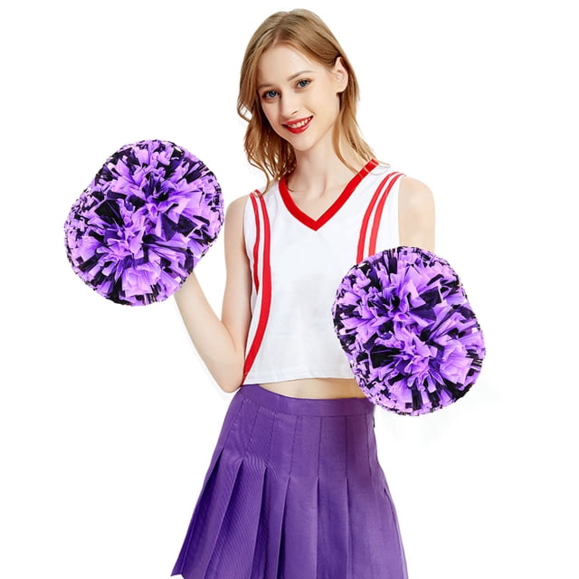 Event & Party Cheerleading Handheld Flower Accessory for performances and crowd engagement lightweight grip designed for secure handling during sports cheer routines 2PCS