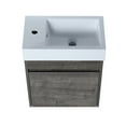 thumbnail image 6 of Topcobe Bathroom Vanity Set, Wall Mounted Cabinet with Top for Bathroom, 18x10 in, Plaid Grey Oak, 6 of 7