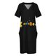 thumbnail image 3 of Sonnensystem lustige planeten sonne und astroologie vestido suelto con bolsillos vestido largo mujer vestido vintage verano 2025 mujeres, 3 of 6