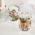 thumbnail image 5 of Watercolor Elegant Roses Translucent Plastic Cans Storage Canisters with Lid Set of 2, 5 of 7