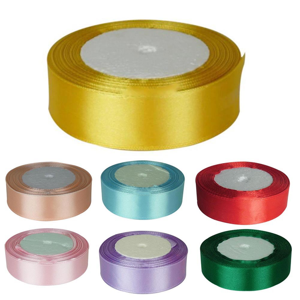 Grandest Birch 10PCS Wide Color Satin Ribbon Sewing 25Yards Wedding Birthday Party Supply Decor,Light Purple,1 Inch