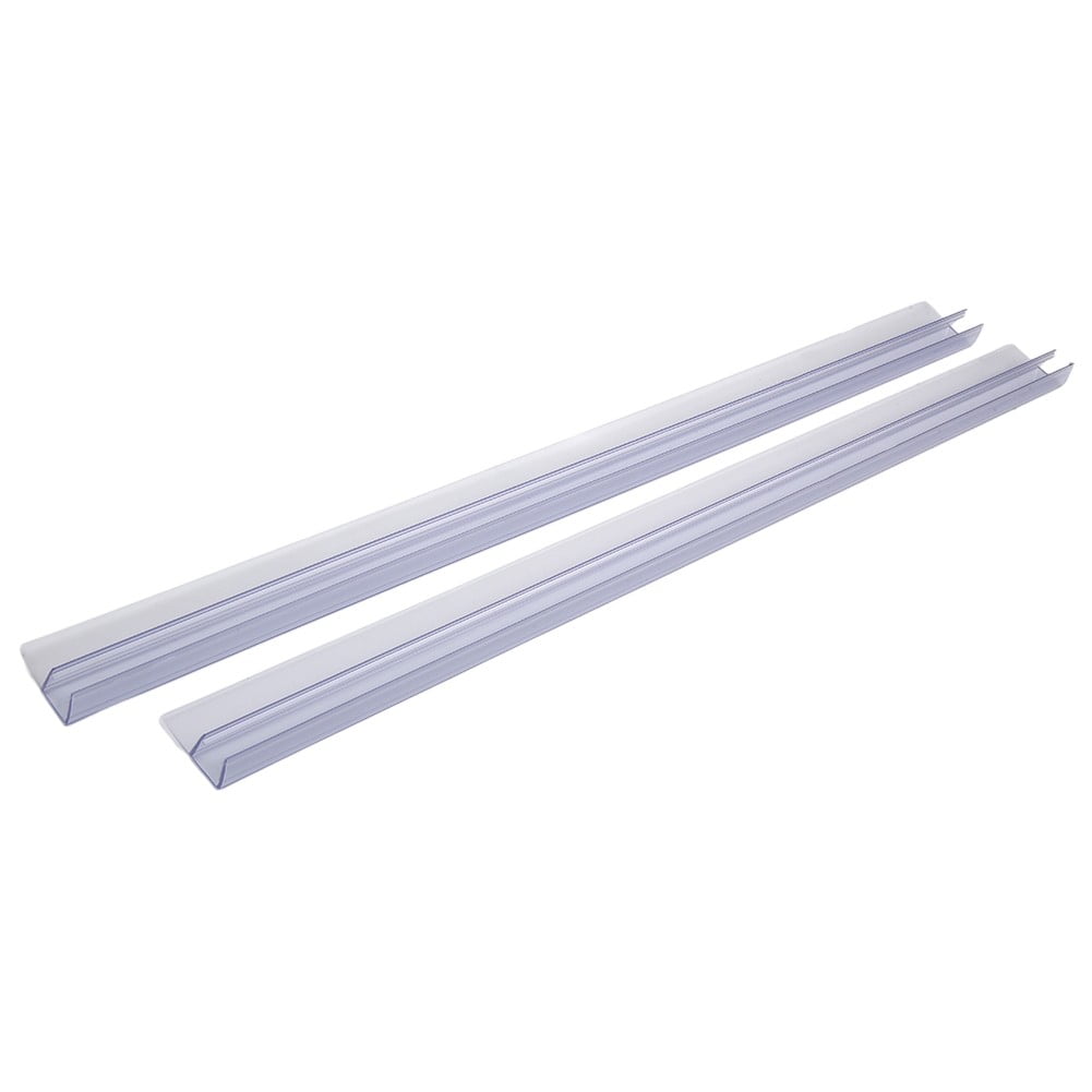 2Pcs Shower Door Side Seal Strip to Stop Leaks Create a Water Barrier for  Glass F-Jamb 180 Degree Total 20"Long