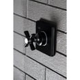 thumbnail image 2 of Kingston Brass KS3040ZX Single-Handle Three-Way Diverter Valve with Square Trim Kit in Matte Black, 2 of 9