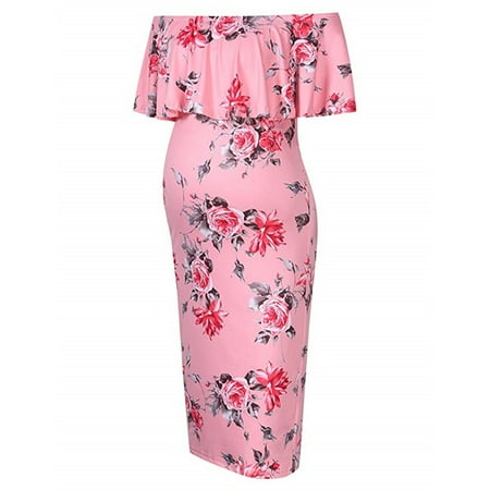 

Viikei Pregnant Tops Clearances Pregnant Dresses for Women Maternity Clothes for Women Plus Size Maternity Sleeveless Print Dress off Shoulder Casual Maxi Dress
