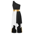 thumbnail image 2 of Miaeowve Robe de Danse Lyrique pour Filles Enfants Robe Tunique Asymétrique + Pantalon Large Culte Danse Liturgique Noir 16, 2 of 5