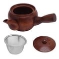 thumbnail image 2 of Wooden Tea Pot, Traditional Style Tea Pot Wood Material Comfortable Hand Feel  For Office, 2 of 8