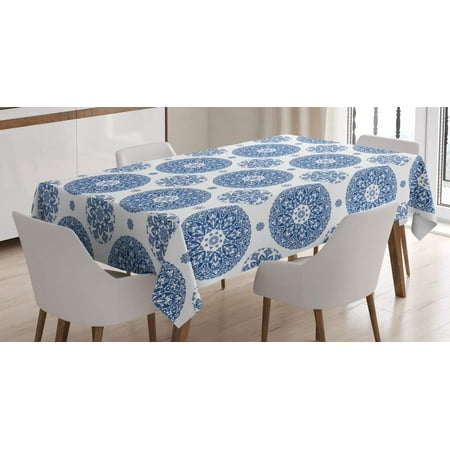 

WISH TREE Aztec Tablecloth Old Pattern with Vintage Colors Mexican Indigenous Culture Rectangular Table Cover for Dining Room Kitchen Decor
